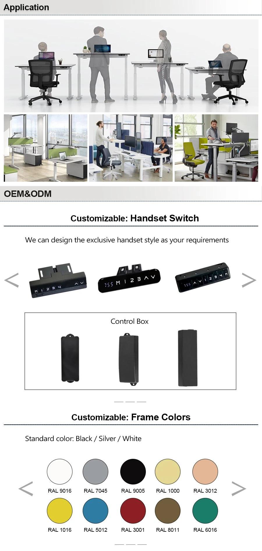 Single Motor Adjustable Table Height Mechanisms with Two Legs