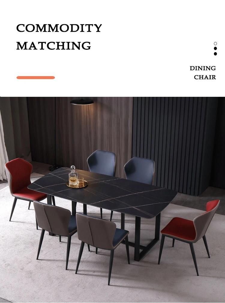 China Wholesale Modern Restaurant Furniture Steel Leather Dining Chairs