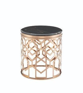 Gold Home Furniture Metal Base Modern Coffee Side Table for Living Room