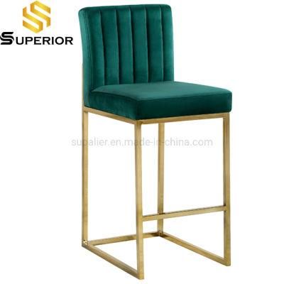Hotel Room Furniture Comfortable Bar Stools with Steel Frame