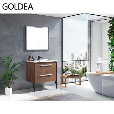 New Modern Vanities Solid Wood Basin Powder Room Vanity Wooden Bathroom OEM