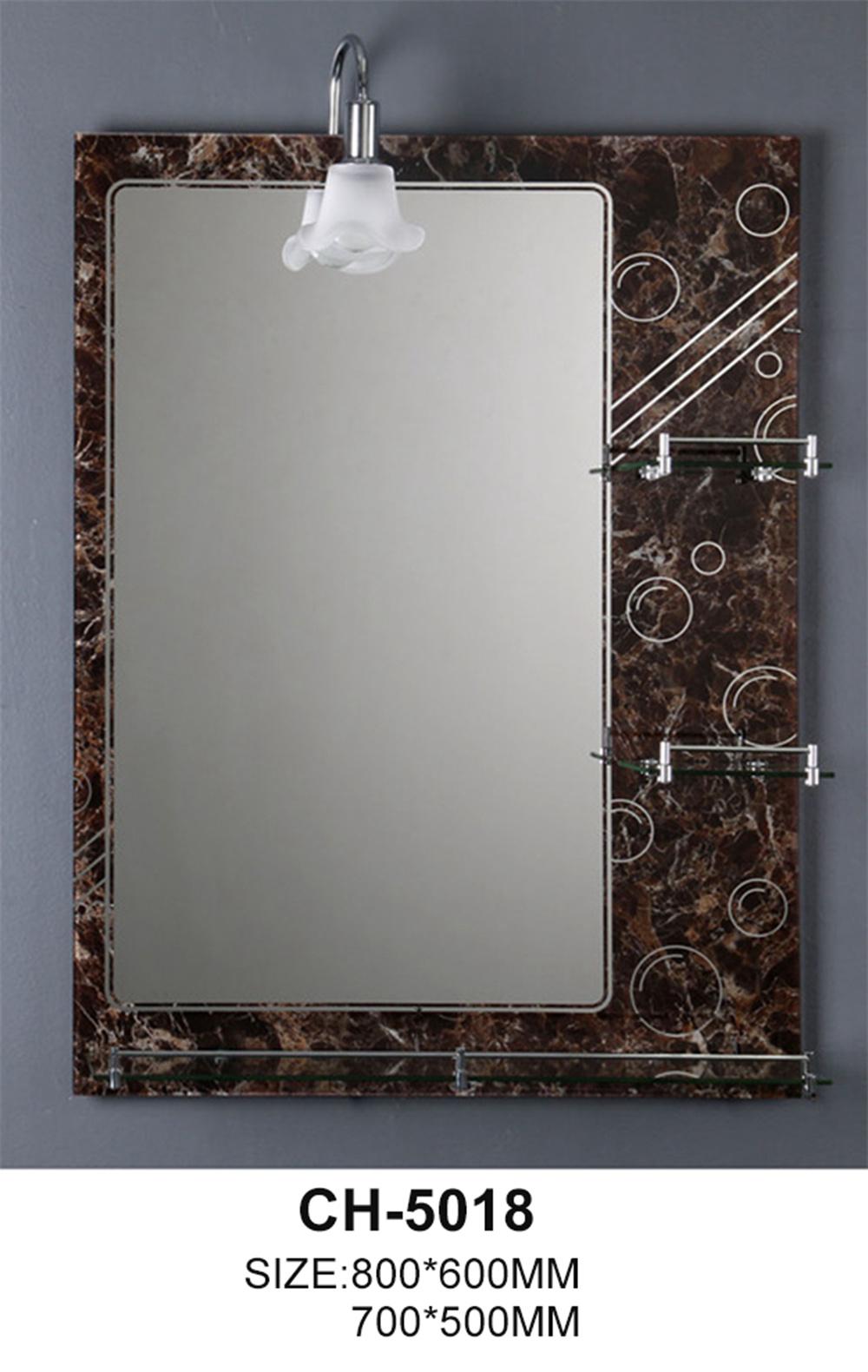 Modern Silver Alumium Home Wall Decor Float Bathroom Glass Mirror