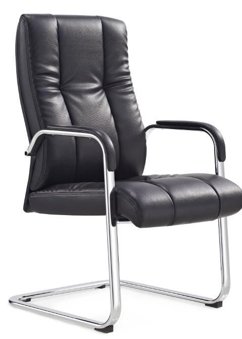 Luxury Modern Cow Leather Executive Chrome Steel Manager Office Swivel Chair
