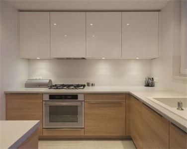 Apartment Modular Durable Wood Grain Melamine Kitchen Cabinet Furniture