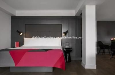 Custom-Made Luxury Modern Wooden Hotel Furniture for Bedroom Set with Double Bed