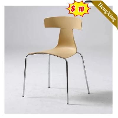 Hot Sale Stackable Office New Design Armless Conference Dining Furniture Metal Leg Plastic Chair