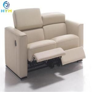 Modern White Color Leather Recliner L Shape Living Room Sofas