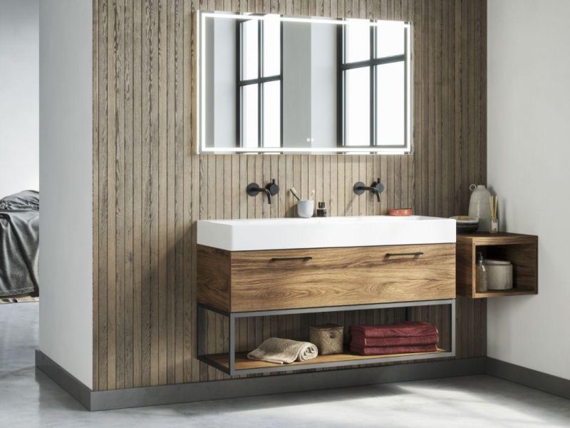 New Design Cheap Plywood Wood Hotel Bathroom Furniture Vanity Cabinets