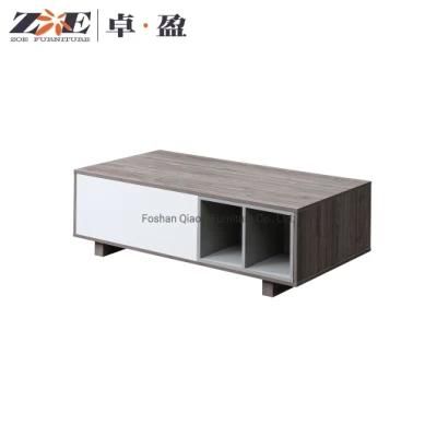High Quality Modern MDF Wood Leg Coffee Table with Drawer Living Room Furniture