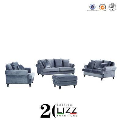 Leisure Modern Modular Sectional Velvet Fabric Sofa Set for Home Living Room