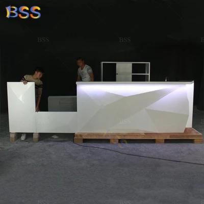 Custom Acrylic Restaurant Solid Surface Commercial Bar Counter