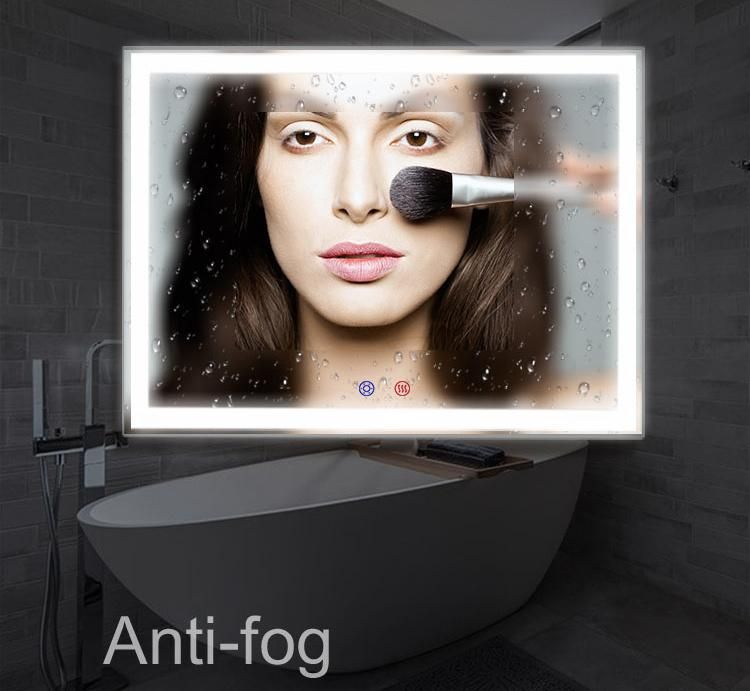 Square LED Light up Fogless Shower Mirror for Bathroom Wall
