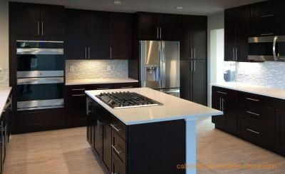 New Modern Kitchen Designs Solid Wood Kitchen Cabinets Black Lacquer