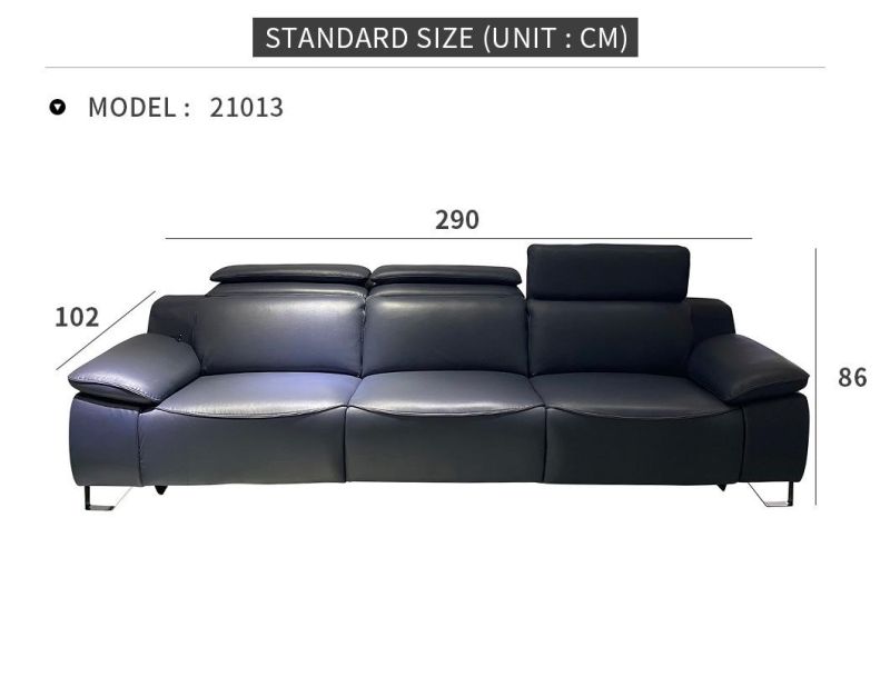 Foshan Modern Style Couch 3 Seater Corner Living Room Leather Sofa