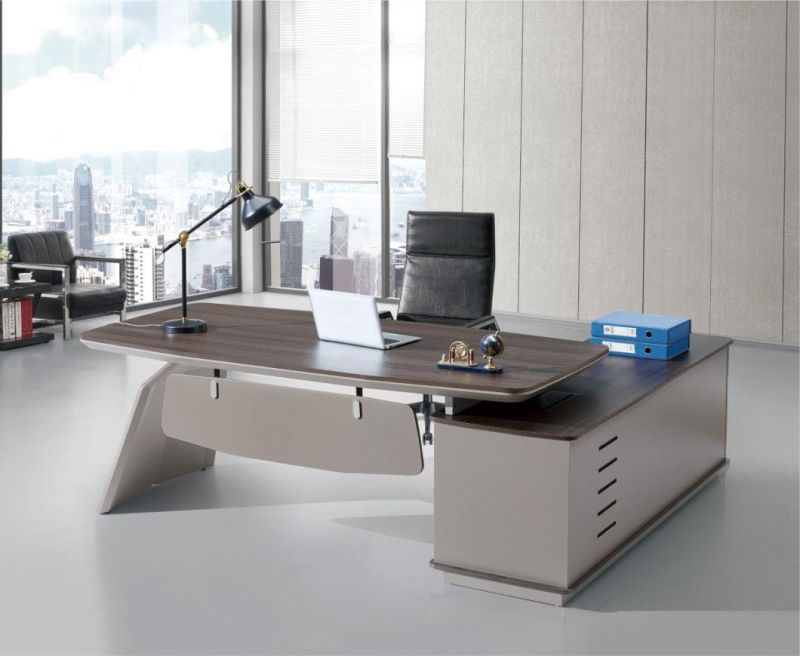 Modern L Shaped Office Furniture MDF Manager Table Executive Table