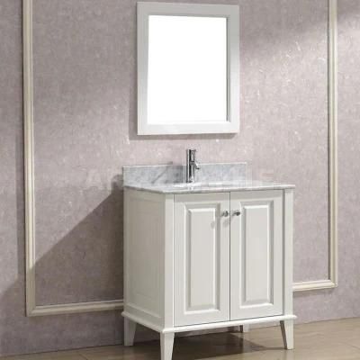 White Cabinet Basin Bathroom Vanities with Lights Mirror
