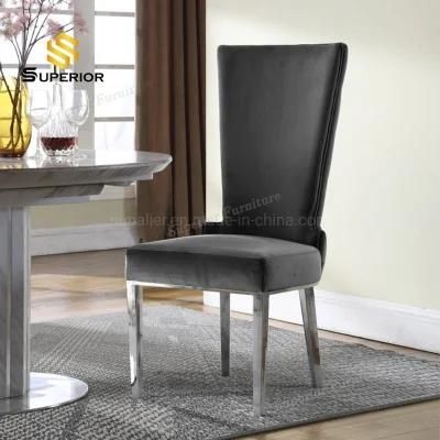 European Style High Back Metal Frame Tufted Dining Chair for House