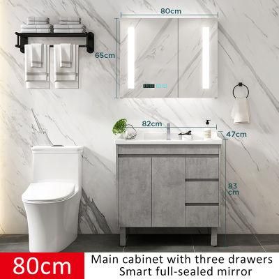 Modern Mirror Cabinet Vanity Toilet Furniture Bathroom Cabinet with Ceramic Bathroom Vanities