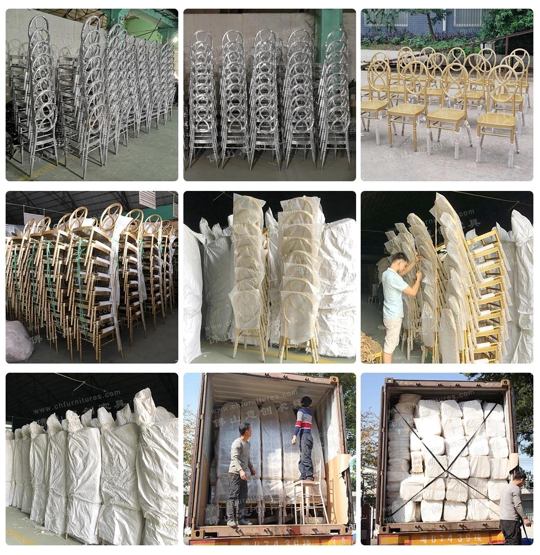 Yc-Sw02-01 Wholesale Stacking Antique Collection Iron Wood Imitated Frame Chairs