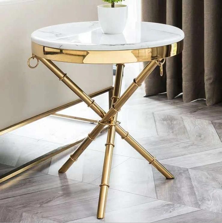 Home Furniture Stainless Steel Matt Sintered Stone Tea Table