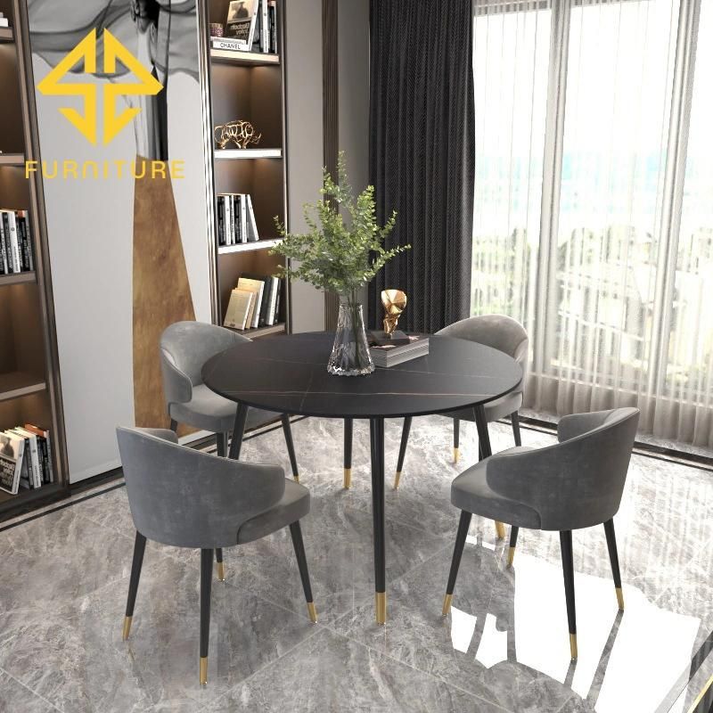 Fashion Coffee Table Chair Set Furniture Dining Room Round Table for 4 People