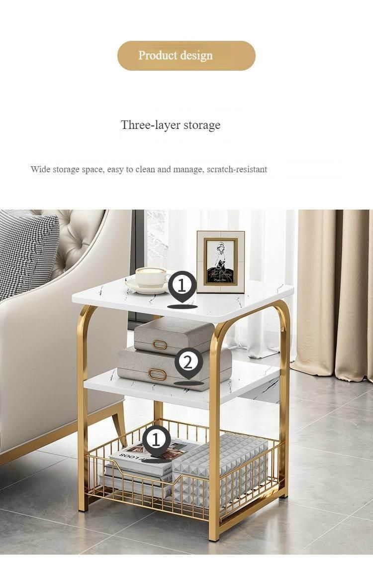 Tea Table Small Living Room Multifunctional Simple Mini Sofa Side Table Modern Minimalist Creative Light Luxury Corner Table
