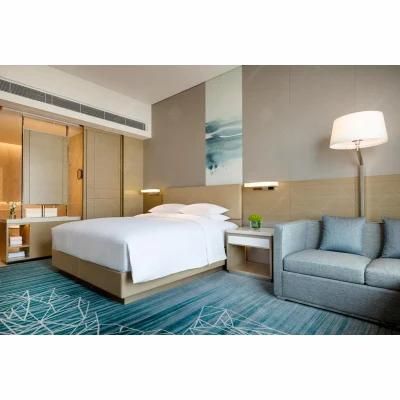 Moisture Proof Plywood Upholstered Hotel Bedroom Sets Double Room Furniture