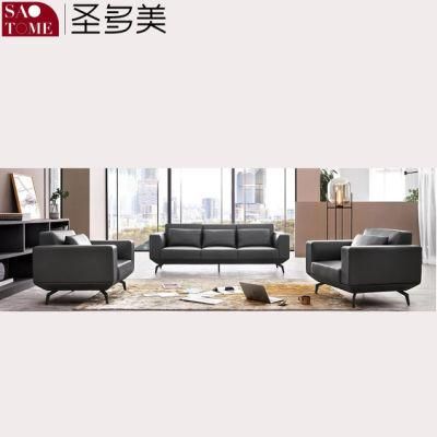Modern Home Furniture Independent Office Comfortable West Leather Finish Sofa