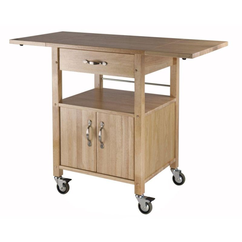 Wooden Deciduous Kitchen Carts and Sato Stools