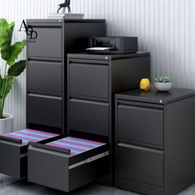 3 Drawer Vertical File Cabinet - Black