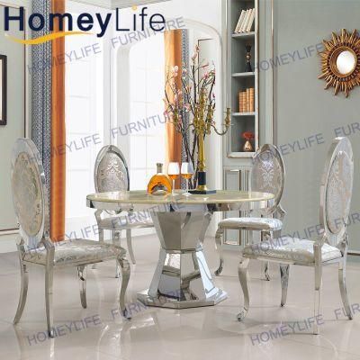 Luxury Wedding Restaurant Bedroom Dressing Metal Frame Dining Chairs Furniture