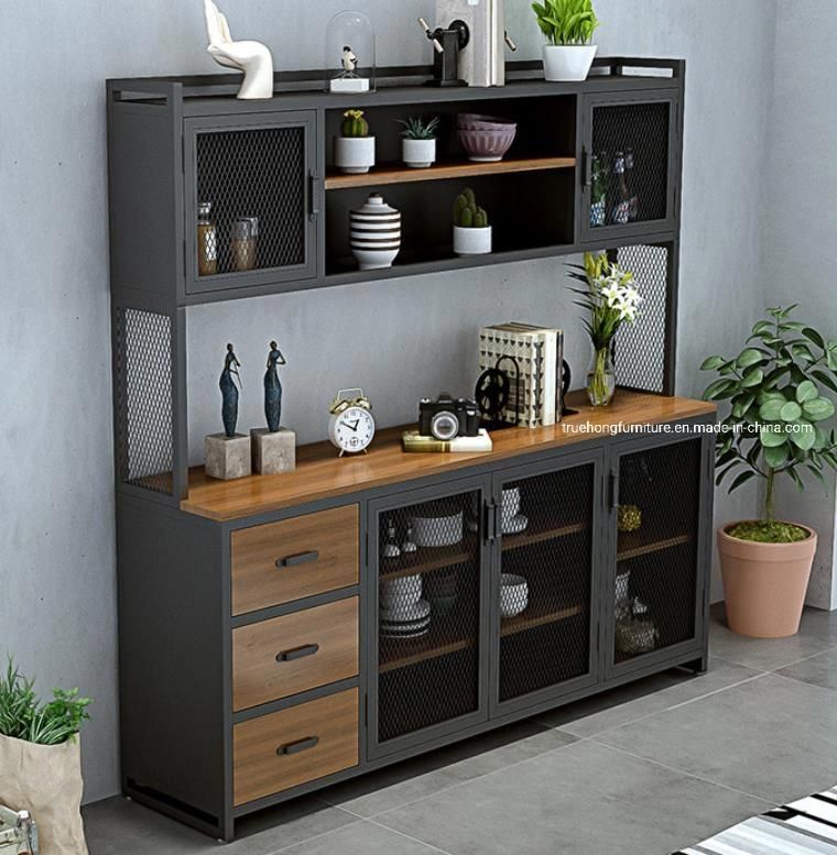 Solid Wood Furniture Console Cbinet Storage Cabinet Restaurant Side Cabinet Bar Storage Cabinet Metal Cabinet Nature Solid Ash Wood Cabinet Furniture