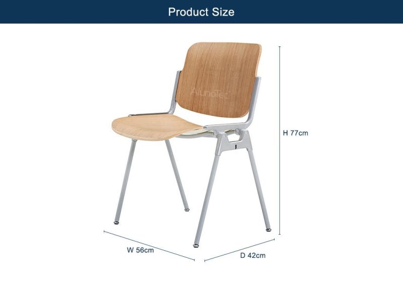 Best Price Aluminum Casting Chair with Wood Seating Dining Chair