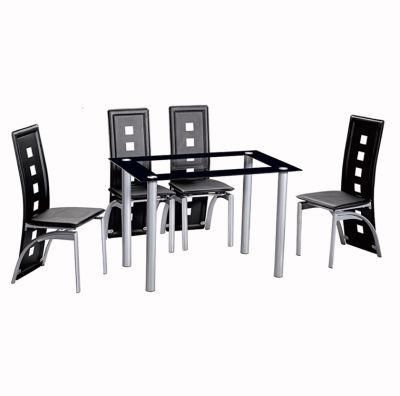 Modern Luxury Rectangle Glass Top Dining Table Dining Room Furniture