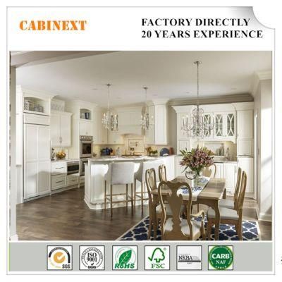 UV Grey Colour Kitchen Cabinet, Solid Wood Home Furniture Cabinets