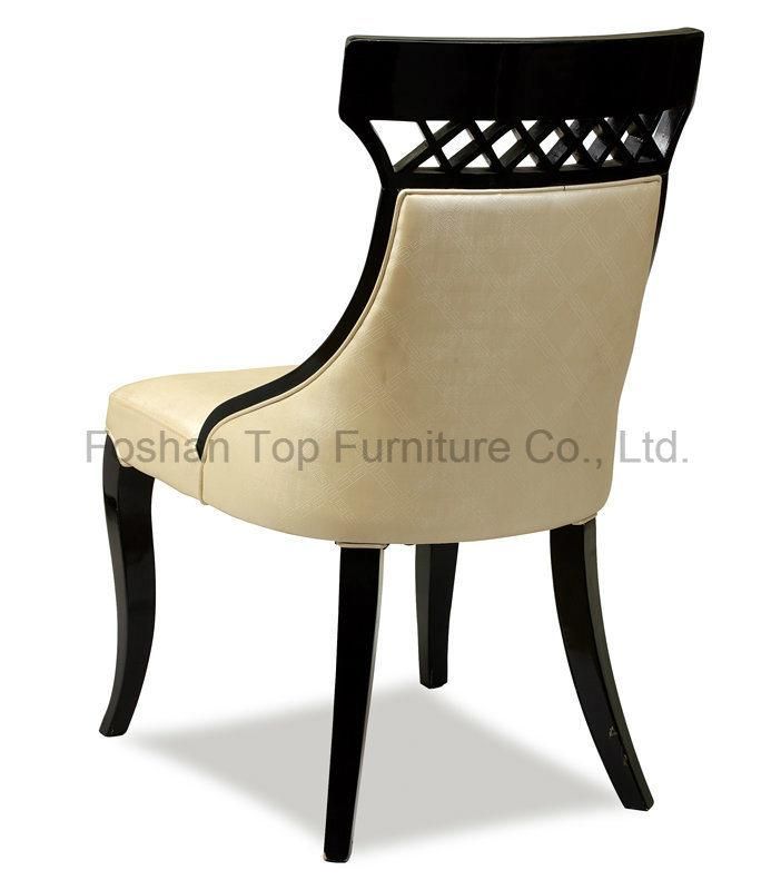 Leather Solid Wood Dining Chair (CY-3503)