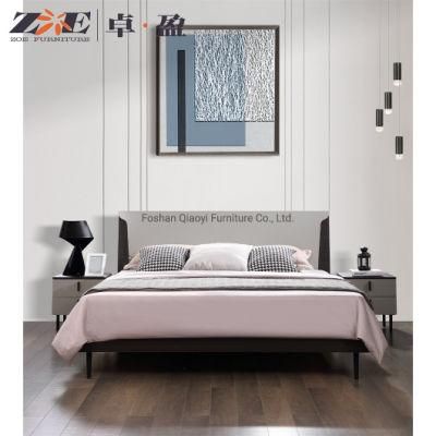 Double King Size Soft Bed for Bedroom Set Furniture with Drawer MDF Frame