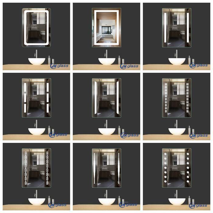 Hot Selling Wall Mounted Rectangle Vanity Mirror Bathroom Mirror with Glass Shelf