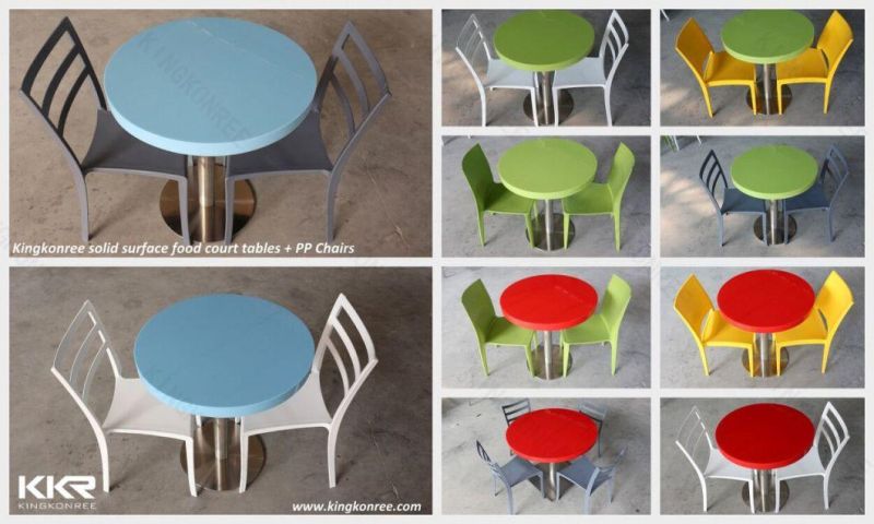 Customized Solid Surface Food Court Restaurant Table
