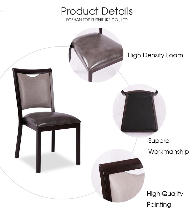 Top Furniture Foshan Factory Wood Imitated Aluminum Restaurant Chair