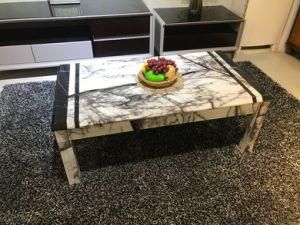Factory Wholesale Nice Design Tea Table Marble Effect Living Room Furniture