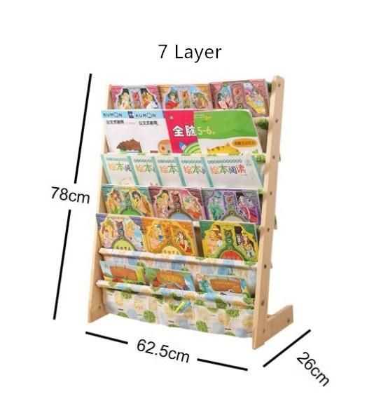 Wooden Office Furniture 5 Layer Bookrack Bookshelf for School