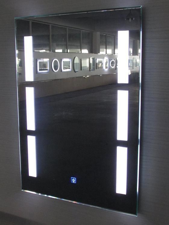 Modern Style Rectangular Time Display Mirror Bathroom Customized LED Backlit Defogger Smart Mirror