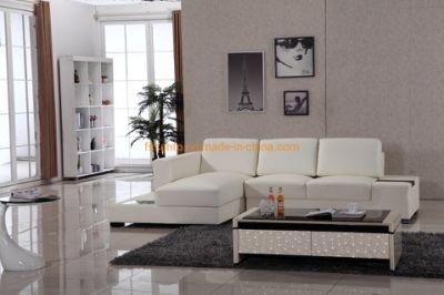 Simple European Style Top Grain Leather Fabric Living Room Modern Home Furniture Corner Sectional Sofa