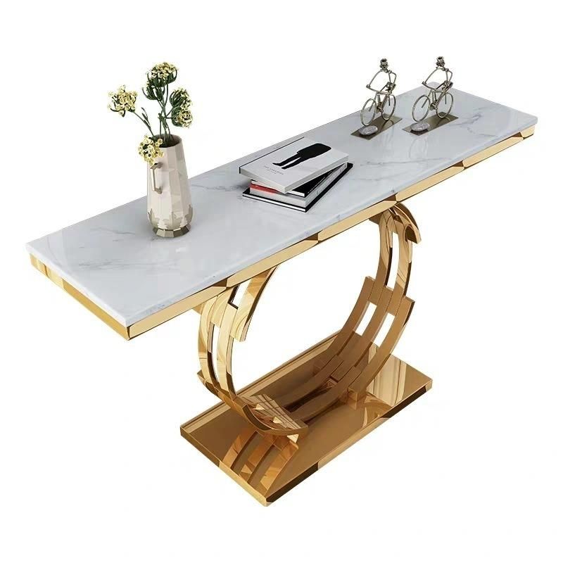 Modern Luxury Marble Top Porch Desk Corner Console Table Furniture