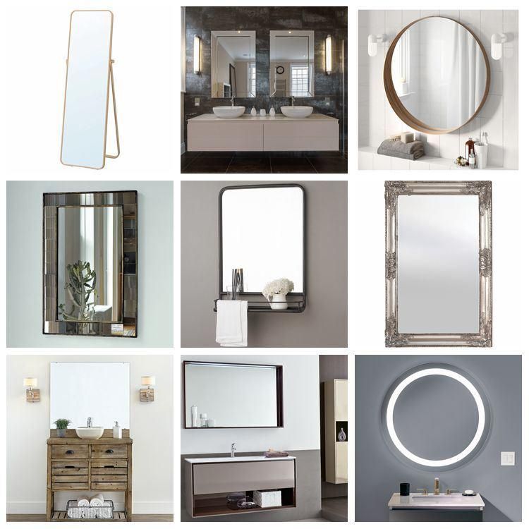 4mm Round Oval Shape Frameless D=600mm 700mm 800mm Bathroom Wall Decor Mirror