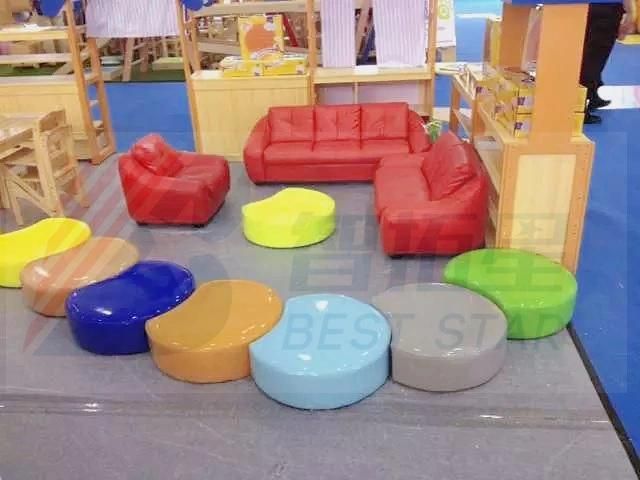 Hot Sales Daycare Center Sofa Children Nursery Sofa,Kid Playground Sofa, Soft Sofa,Living Room Baby Sofa ,Single Seat Kid Sofa,Cartoon Design Baby Leather Sofa