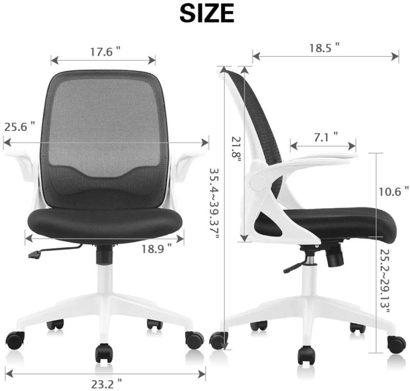 Li&Sung Modern Ergonomic Adjustable Height Swivel Mesh Chair