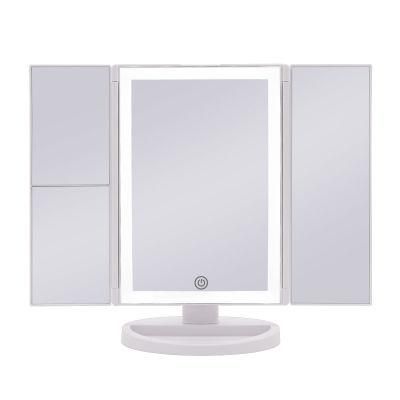 Hot Selling Furniture Mirror Trifold LED Makeup Mirror Touch Sensor Furniture Mirror