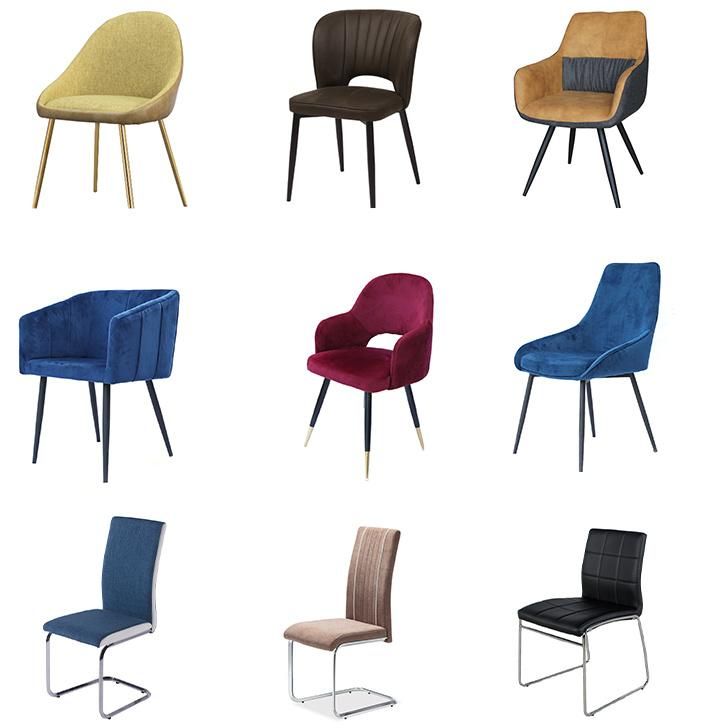 Fabric Dining Chair Simple Style Home Furniture Modern Hotel Restaurant Outdoor Chair Fabric Velvet Dining Chair
